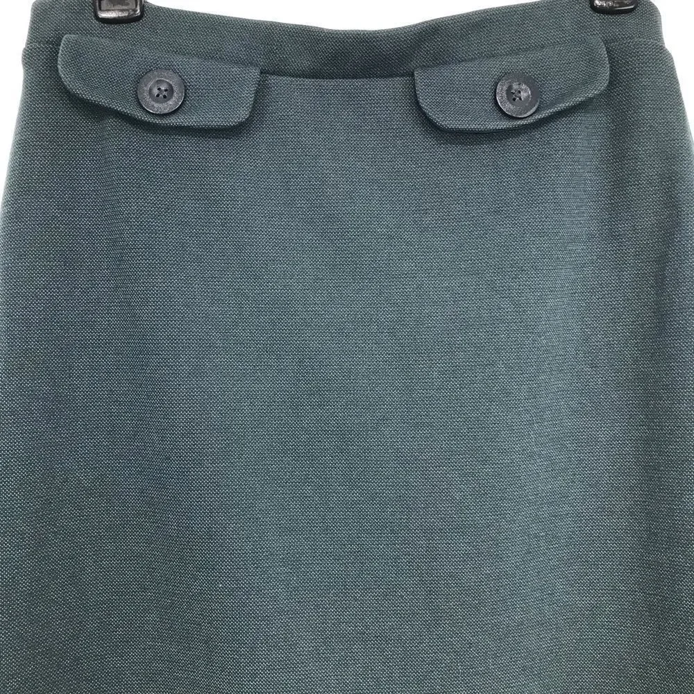 Boden Dark Sage Green Faux Pocket Pencil Skirt